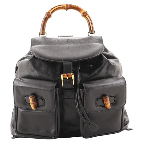 leather gucci backpack|vintage Gucci leather backpack.